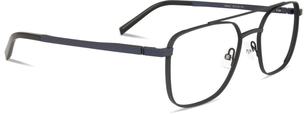 Monture De Lunettes Exalto A.C. 704 - Bleue Métal - Démi-monture Ovale - Neuve Avec étiquettes